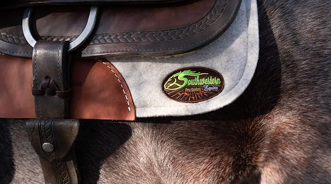 Southwestern Equine OrthoRide Made in USA Premium All Wool Build up, Saddle Pad Western, Classic Contour Saddle Pad, Ortho Pad Horse Saddle Pad, Saddle Blanket, 30x30 & 31x32