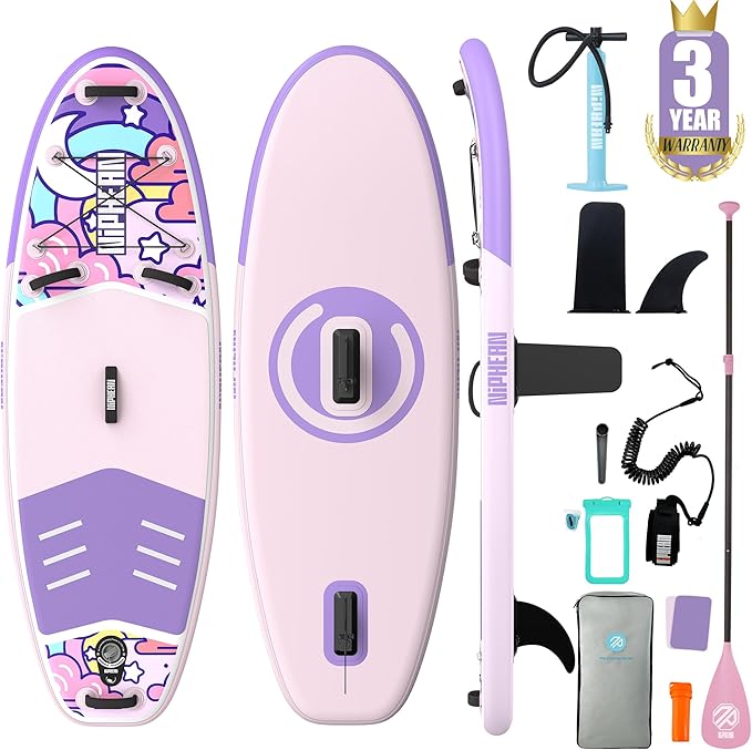 Niphean Inflatable Stand Up Paddle Board with SUP Accessories, Anti-Slip EVA Deck, 10’6’’ Inflatable Paddle Boards for Adults & Youth of All Skill Levels