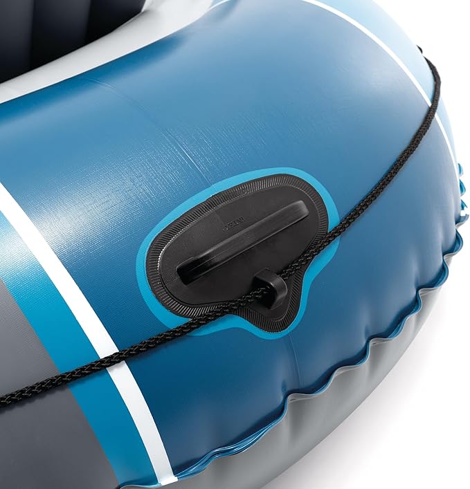 INTEX 66325EP Excursion 5 Inflatable Boat Set: Includes Deluxe 54in Aluminum Oars and High-Output-Pump – Adjustable Seats with Backrest – Fishing Rod Holders – 5-Person – 1320lb Weight Capacity