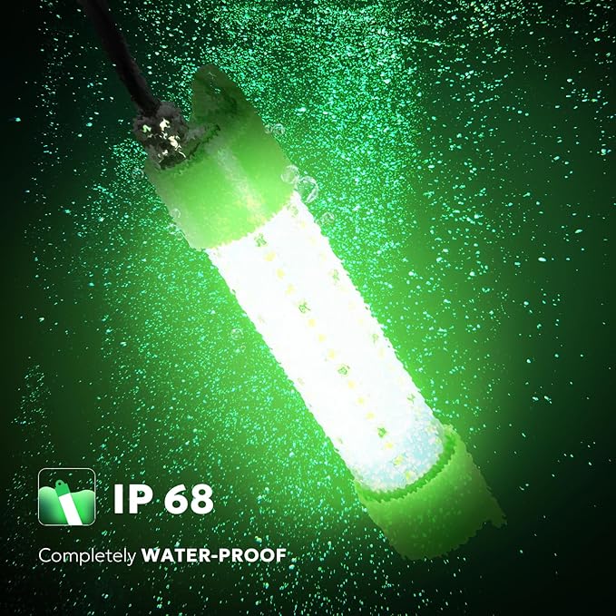 SF DC 12V LED水中集魚灯 45W 70W 100W 集魚灯 5600 7000 13000lm グリーン集魚灯 ドックおよびボート用 水中IP68防水 シガーライターまたはバッテリークリップ付き