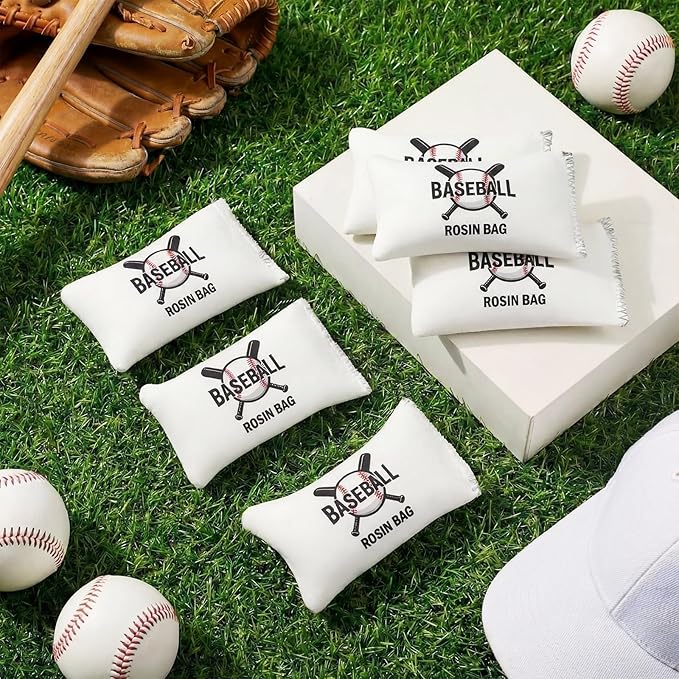 Lounsweer 野球 ソフトボール アクセサリーキット ロジンバッグ 6個 ロジン吸収 手用 マルチスポーツ対応 乾燥 再密閉可能バッグ
