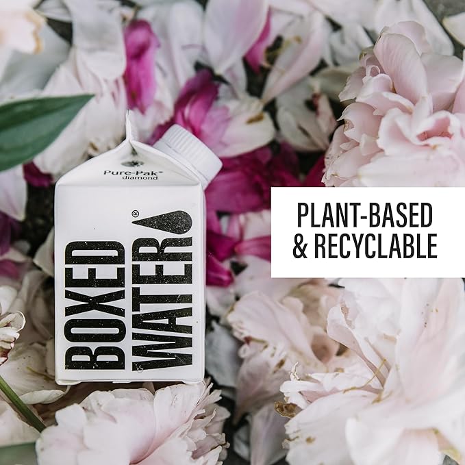 Mini Boxed Water (8.4 oz., 24 Pack) – Better Than Premium Plastic Purified Drinking Water in Plant-Based Cartons, BPA-Free, Refillable Cartons, Lunchbox Ready
