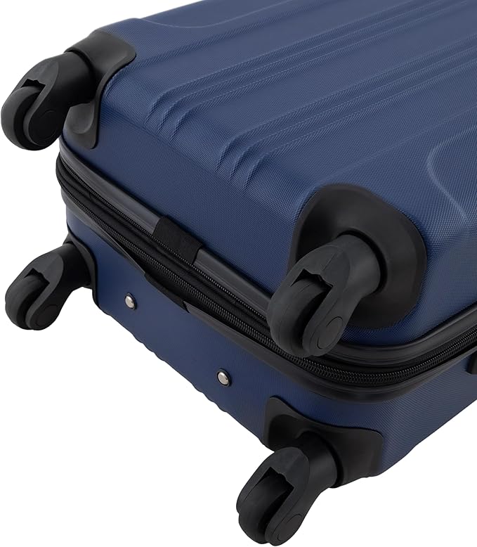 Travelers Club Chicago Hardside Expandable Spinner Luggage, Navy Blue, 22" Carry-On