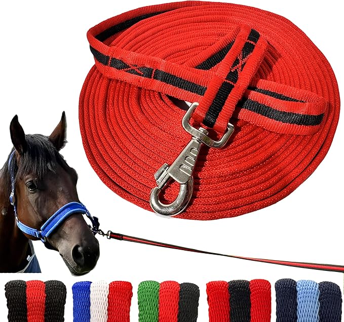 perixir Lunge Line for Horse, Premium Equine Lunge Line with Swivel Bolt Snap for Accurate Equestrian Training, Competition, and Daily Use, 26 ft (8 Meters)