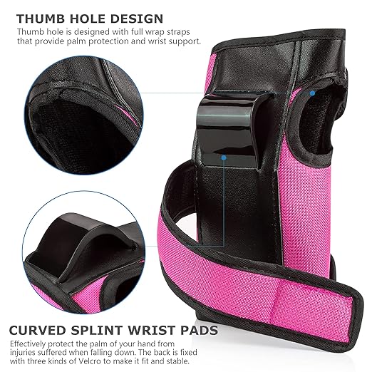 Adult Knee Pads Elbow Pads Wrist Guards for Adult Kids, 6 in 1 Protective Gear Set for Skateboarding Biking Roller Skating Cycling Outdoor Sports (Large)