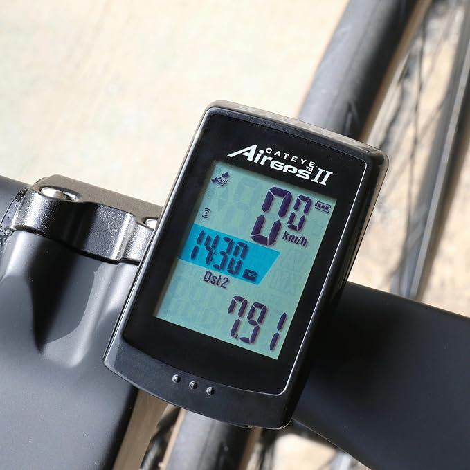 CATEYE AirGPS USB Rechargeable Bike Computer – GPS Cycling Computer with Bluetooth ANT+, GPS Bicycle Speedometer, FlexTight™ Mount, IPX7 Waterproof, Auto Backlight Display, Ride Upload