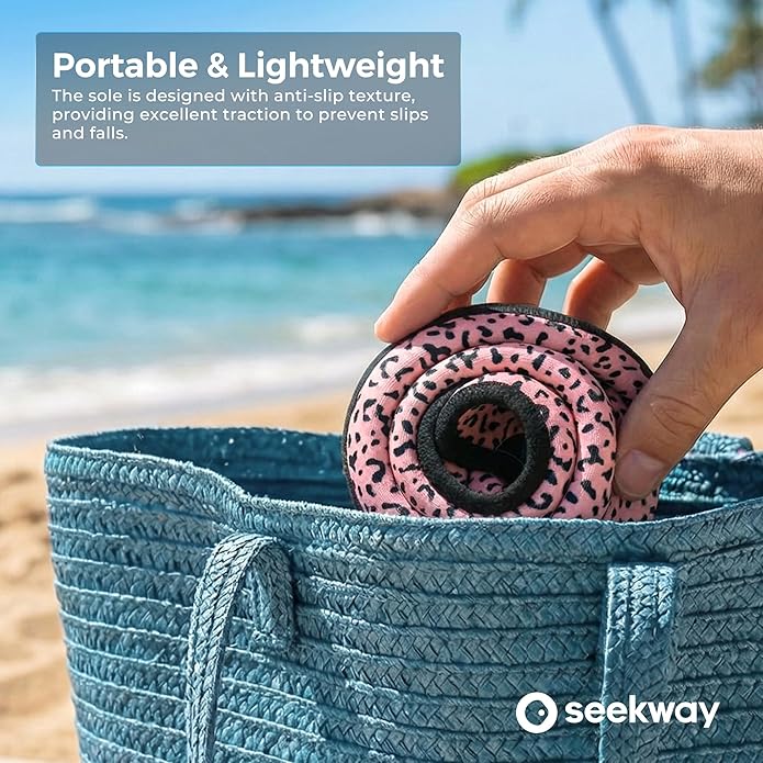 SEEKWAY マリンシューズ ウォーターシューズ レディース メンズ 大人 速乾 アクアソックス ベアフット 滑り止め ビーチ水泳 川 プール 湖 サーフィン用 ブラック SK002(U)
