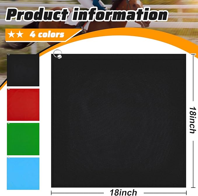 Equestrian Training Flag 4 Pieces Equestrian Training Equipment Nylon Flag with Flagpole