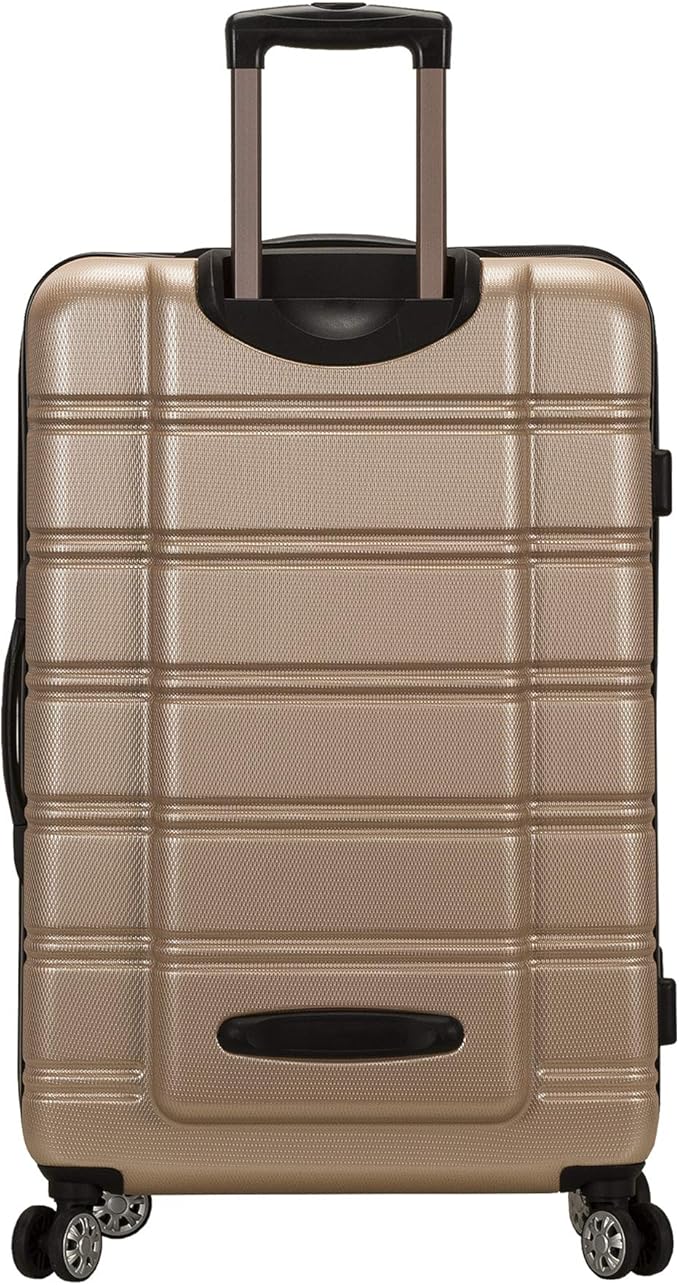 Rockland Melbourne ハードサイド 拡張可能 スピナーホイール荷物 シャンパン 2点セット (20インチ/28インチ)