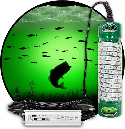新型水中ドックフィッシングライト 110V、超ロング50ftコード、7500ルーメン、テキサス製
