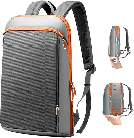 ZINZ Slim and Expandable 15 15.6 16 Inch Laptop Backpack Anti Theft Business Travel Notebook Bag with USB, Multipurpose Large Capacity Daypack for Men & Women,G01OG01