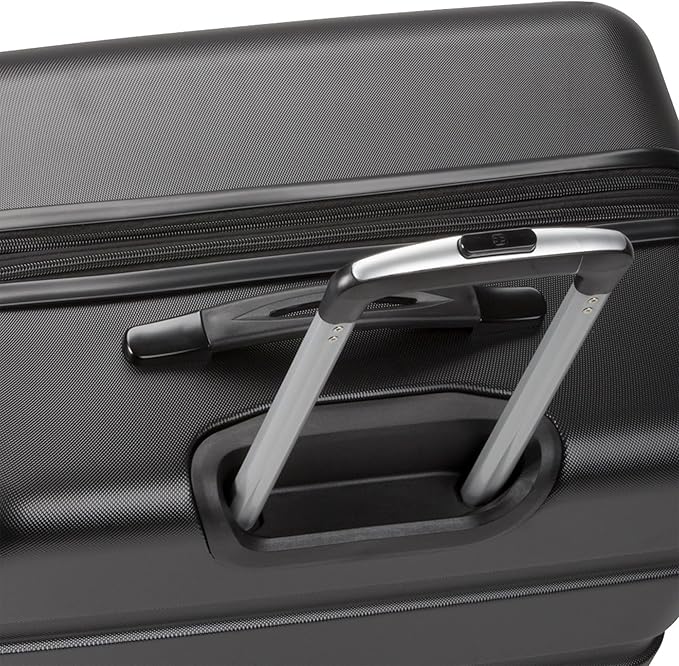 SwissGear 7366 シグネチャー ハードサイド 拡張可能ラゲッジ スピナーホイール、TSAロック付き、ブラック、預け入れ手荷物 Mサイズ 23インチ