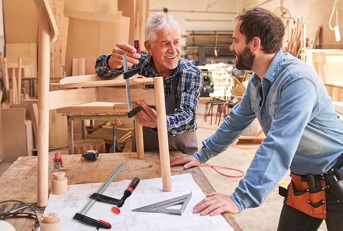 BESSEY TG7.016+2K F-style Clamp (7 In. x 16 In.) 1320 lb. Clamping Force, Replaceable Pads, Bar Clamp for Woodworking, Carpentry, DIY & Home Improvement Projects