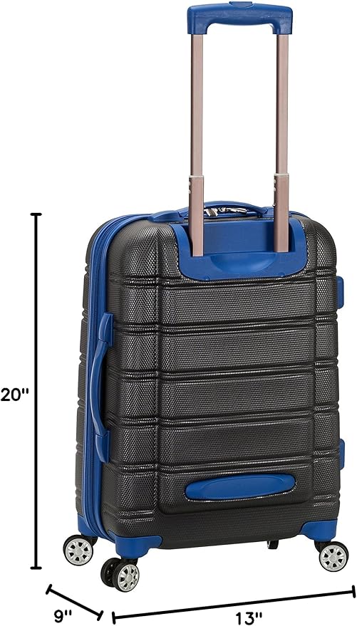 Rockland Melbourne Hardside Expandable Spinner Wheel Luggage, Grey, Carry-On 20-Inch