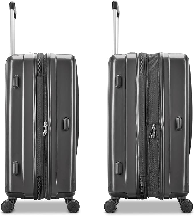 Samsonite Winfield 2 ハードサイド 拡張可能 スピナーホイール付きスーツケース、チャコール、預け入れ用大型28インチ