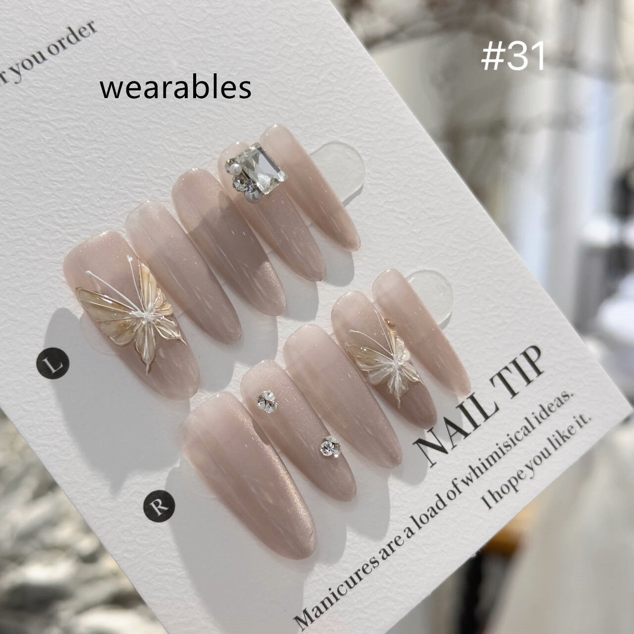 Handmade Long Mechanical Awn Star  Diamond Manicure