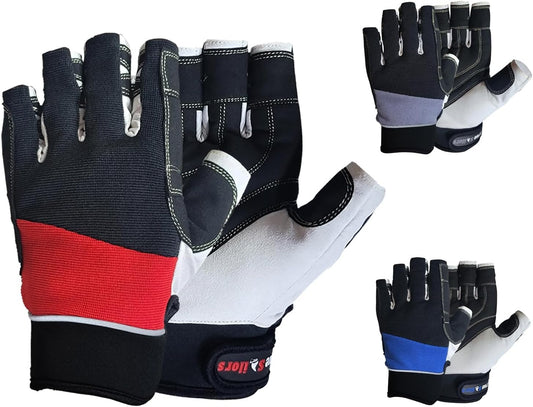 True Sailors Sailing Gloves Kayaking Yachting Dinghy Rope Fishing Tool Short Finger Glove