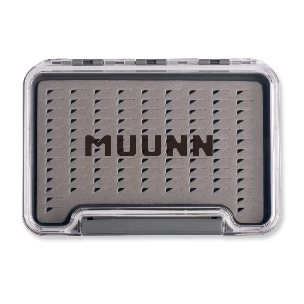 MUUNN アイスフィッシングジグボックス 100本以上のジグを収納可能 プレミアムフィッシングジグオーガナイザー ジグヘッド・タングステンアイスジグ用 グレー