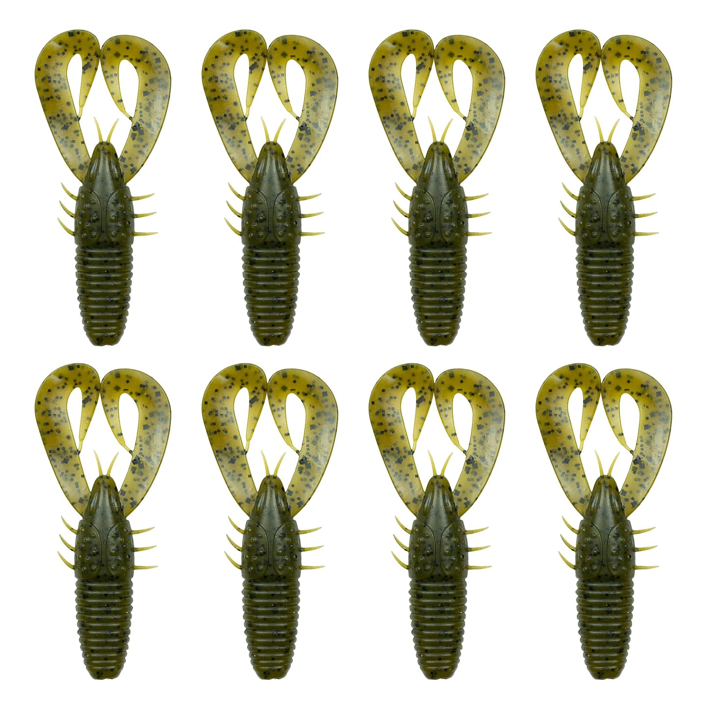 6th Sense Fishing Stroker Craw 3.3 Soft Plastic Flipping Bait (Green Pumpkin)