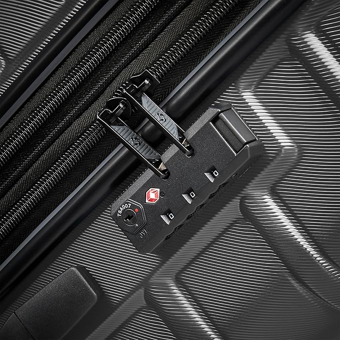 Samsonite Omni 2 ハードサイド 拡張可能 スピナーホイール付きスーツケース、大型スピナー、ソリッドチャコール