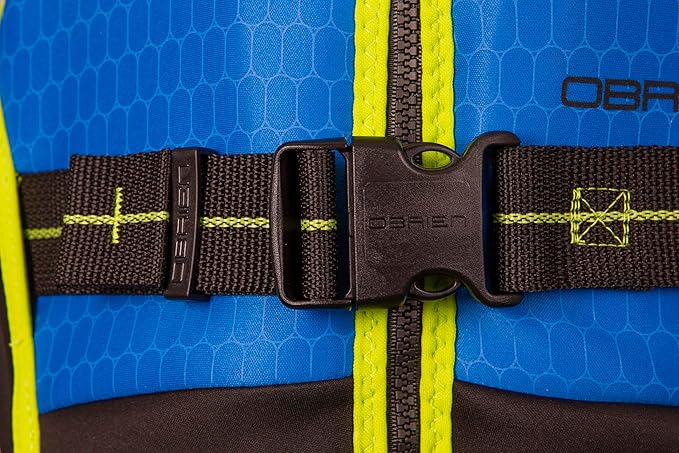 O'Brien Flex V-Back Life Jacket – Coast Guard Approved Adult Life Vest with Flex Fit Design, Lightweight Foam & Front Zip Closure for Watersports, Boating, and Jet Skiing