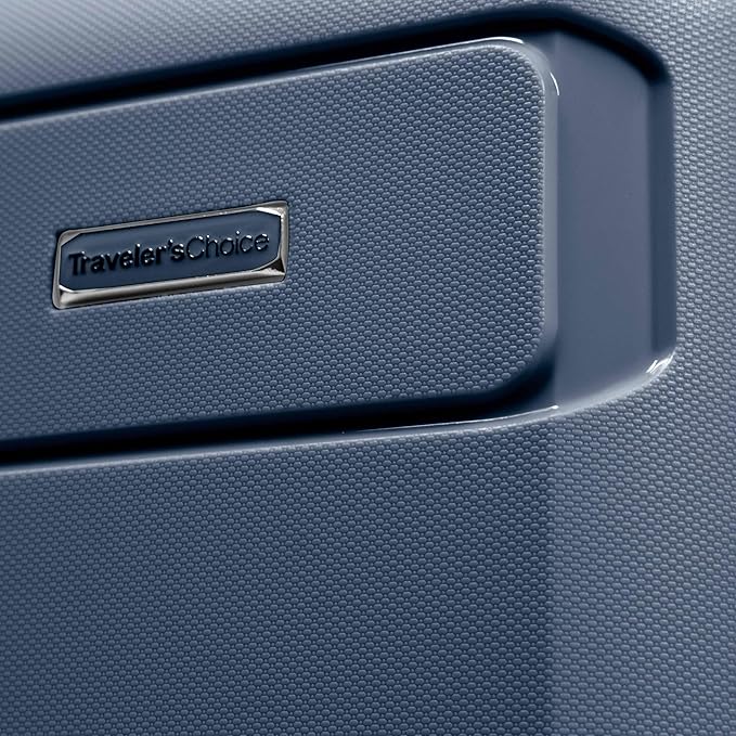 トラベラーズチョイス パゴサ ハードシェル 拡張可能荷物 スピナーホイール付き、スレートブルー、26インチ ミディアム