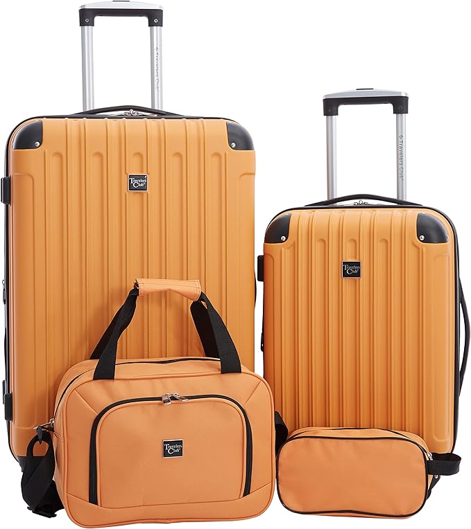 Travelers Club Midtown ハードサイド 4点セット ラゲッジトラベルセット、バタースコッチ