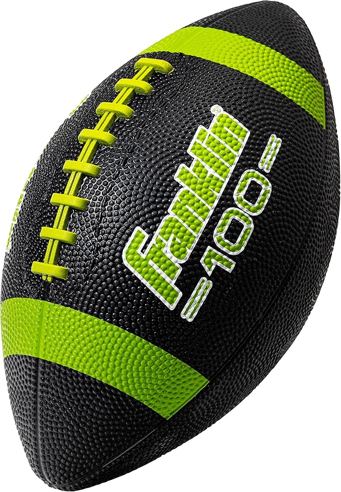 Franklin Sports Kids Junior Grip-Rite Youth Junior Size Rubber Footballs - Peewee Kids Durable Outdoor Footballs - Single & Bulk Packs Available