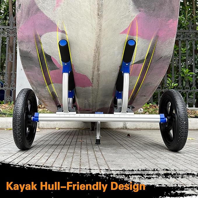 Kayak Cart, Paddle Board Cart Kayak Trolley Canoe Dolly SUP Carrier with Airless Tires