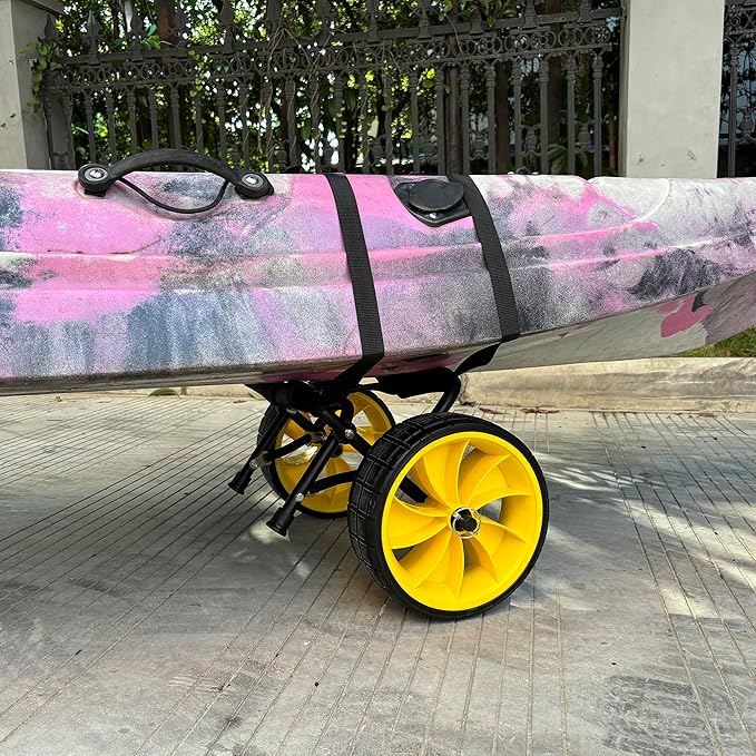 Kayak Cart, Paddle Board Cart Kayak Trolley Canoe Dolly SUP Carrier with Airless Tires