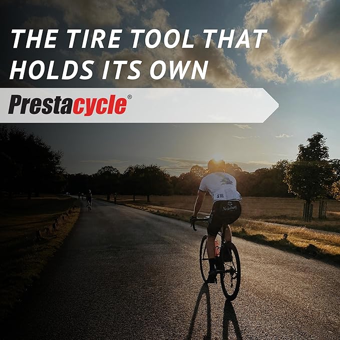Prestacycle Prestalever Multitool Tire Lever – Tubeless Third-Hand Tire Holder for Tough Installations, Safe for Carbon Rims, Nylon Rim Protector, Bicycles, Made in USA