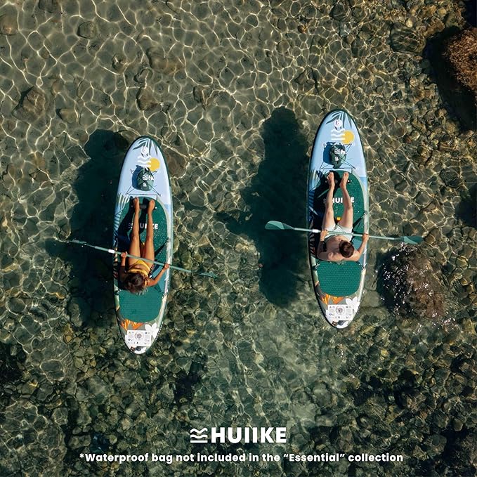 HUIIKE Inflatable Paddle Board for Adults with Accessories Included, Oar, Fins, Pump. Stand Up Paddleboard Great Stability and Resistance. 10’ x 33" x 5.9", Maximum Load 286 lb