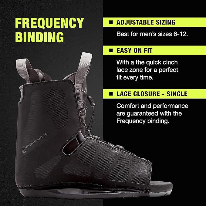 Hyperlite Motive Wakeboard + Frequency Bindings Wakeboard Package - Perfect for Beginner to Intermediate Riders