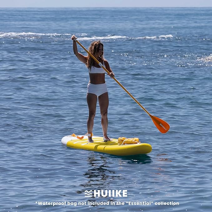 HUIIKE Inflatable Paddle Board for Adults with Accessories Included, Oar, Fins, Pump. Stand Up Paddleboard Great Stability and Resistance. 10’ x 33" x 5.9", Maximum Load 286 lb