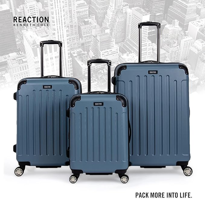 Kenneth Cole REACTION Renegade Luggage 拡張可能 8輪スピナー 軽量 ハードサイド スーツケース、グラナイトブルー、28インチ預け入れ
