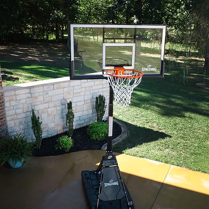 Spalding Momentous EZ Assembly Portable Adjustable Outdoor Basketball Hoop – Assembles in 30 Minutes or Less