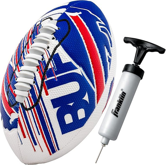 フランクリン・スポーツ NFLチーム ミニフットボール - ユース 8.5インチ NFL公式ライセンスフットボール + 空気入れセット
