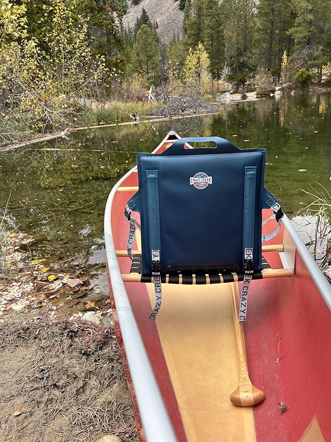 Crazy Creek Canoe Chair IV for Kayaking, Fishing, Camping & More, Detachable for Off The Boat Use, 250 LBS Weight Capacity, Adjustable Straps, Water-Resistant, Forest Green (Forest Green)