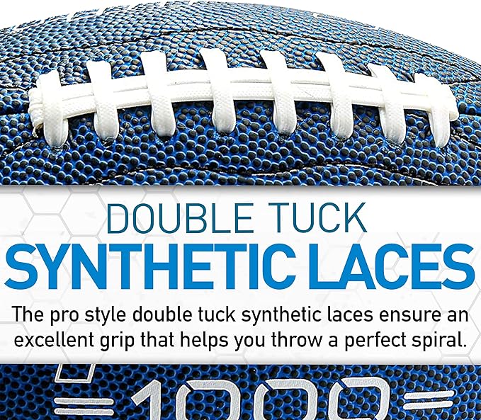 Franklin Sports Youth + Adult Footballs - Extra Grip 1000 Official Size, Junior + Pee Wee Kids - 1 + 12 Packs