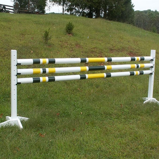 3 Stripe-2 Color Round Rails, Poles #802 Wood Horse Jumps