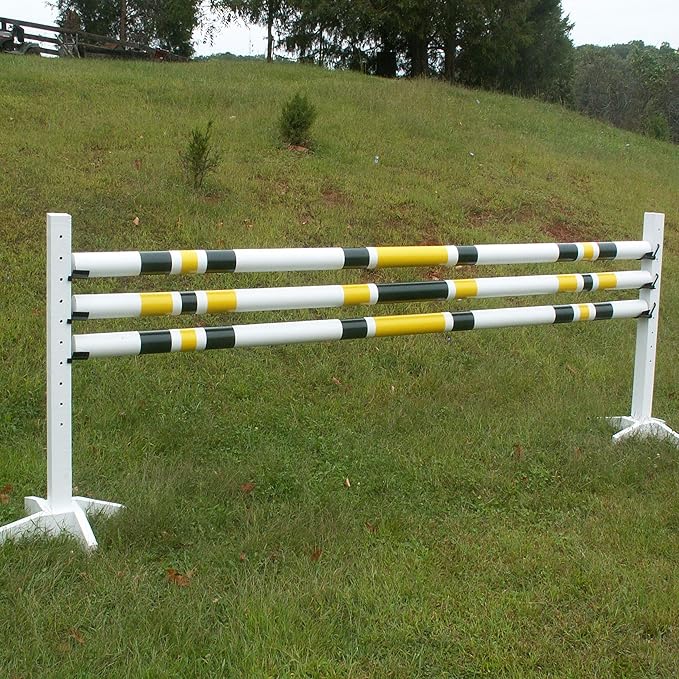 3 Stripe-2 Color Round Rails, Poles #802 Wood Horse Jumps