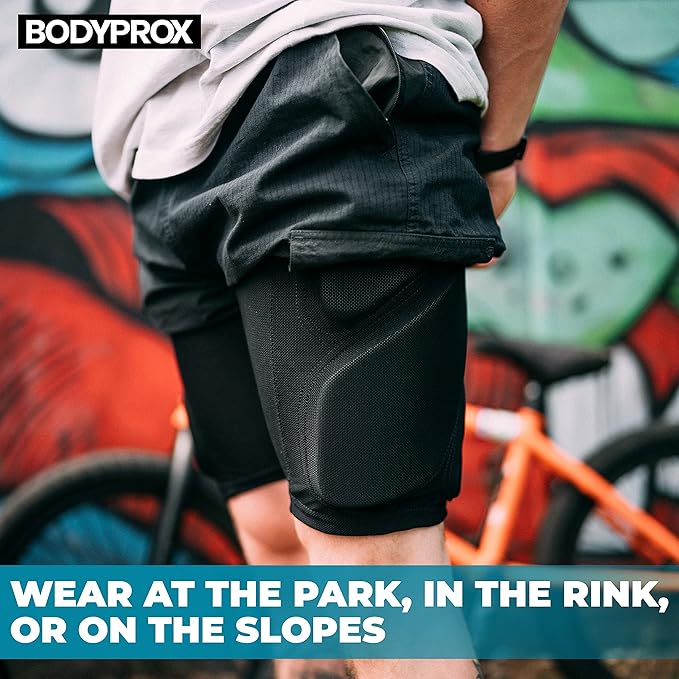 Bodyprox Protective Padded Shorts for Snowboard,Skate and Ski,3D Protection for Hip,Butt and Tailbone