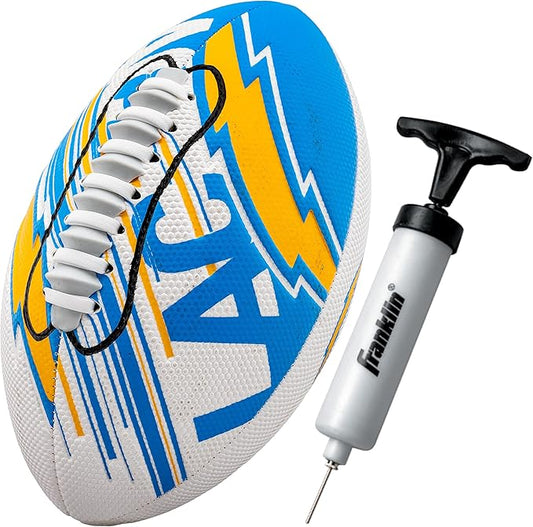 フランクリン・スポーツ NFLチーム ミニフットボール - ユース 8.5インチ NFL公式ライセンスフットボール + 空気入れセット