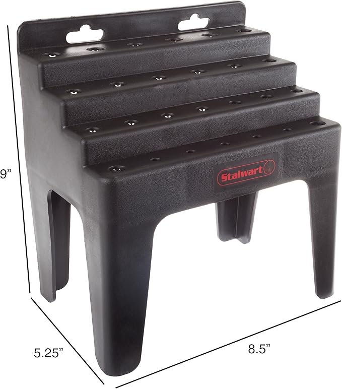 26-Piece Screwdriver Set with Wall Mount, Stand, and Magnetic Tips - Phillips, Slotted, Pz, and Star Screw Tips by Stalwart (Black)