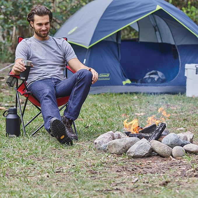 Coleman Sundome キャンプテント レインフライ付き、2/3/4/6人用、10分で設営、キャンプ、フェスティバル、裏庭、お泊り会などに最適な耐候性シェルター