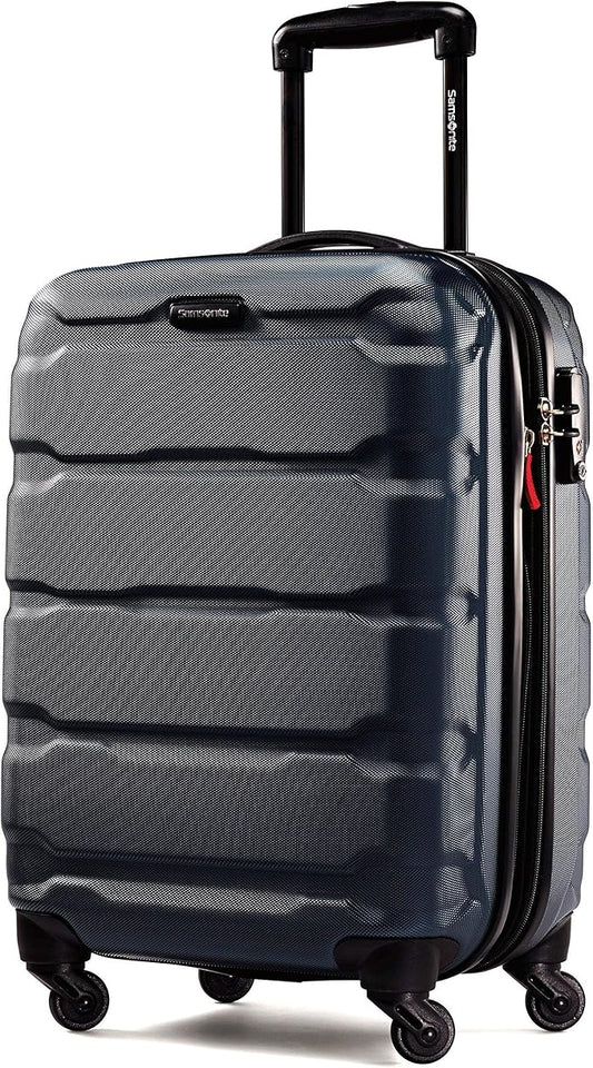 Samsonite Omni PC Hardside Expandable Luggage with Spinner Wheels, Navy, Carry-On 20-Inch