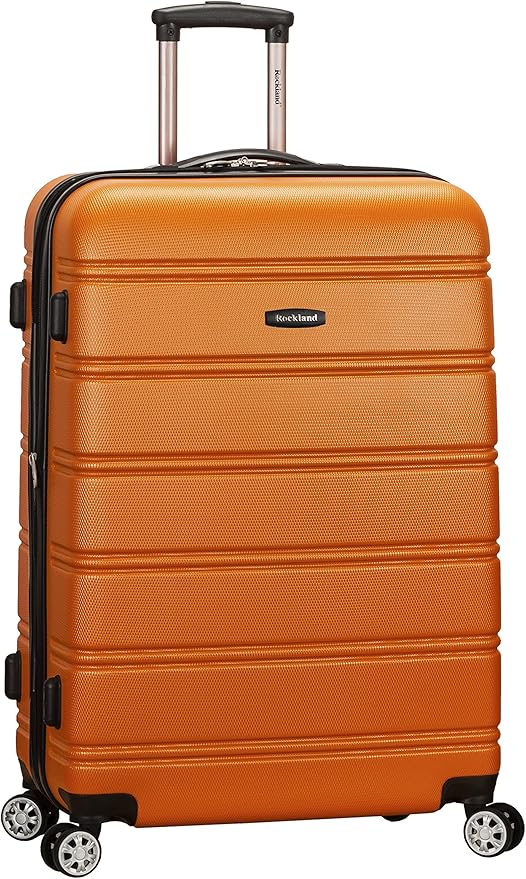 Rockland Melbourne ハードサイド 拡張可能 スピナーホイール荷物、オレンジ、チェック済み大型28インチ (F1603-ORANGE)