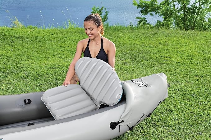 Bestway Hydro Force インフレータブルカヤックセット | シート、パドル、ハンドポンプ、収納キャリーバッグ付属 | 大人、子供、家族に最適