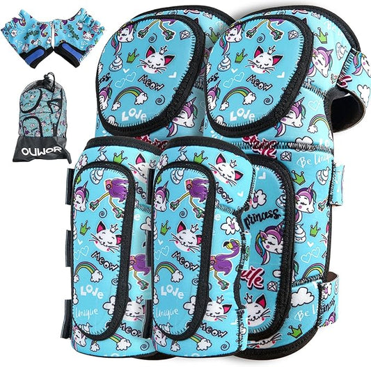 Kids Soft Knee and Elbow Pads, Children Protective Gear, Suitable for Boys and Girls Bike Ski Roller Skateboard
