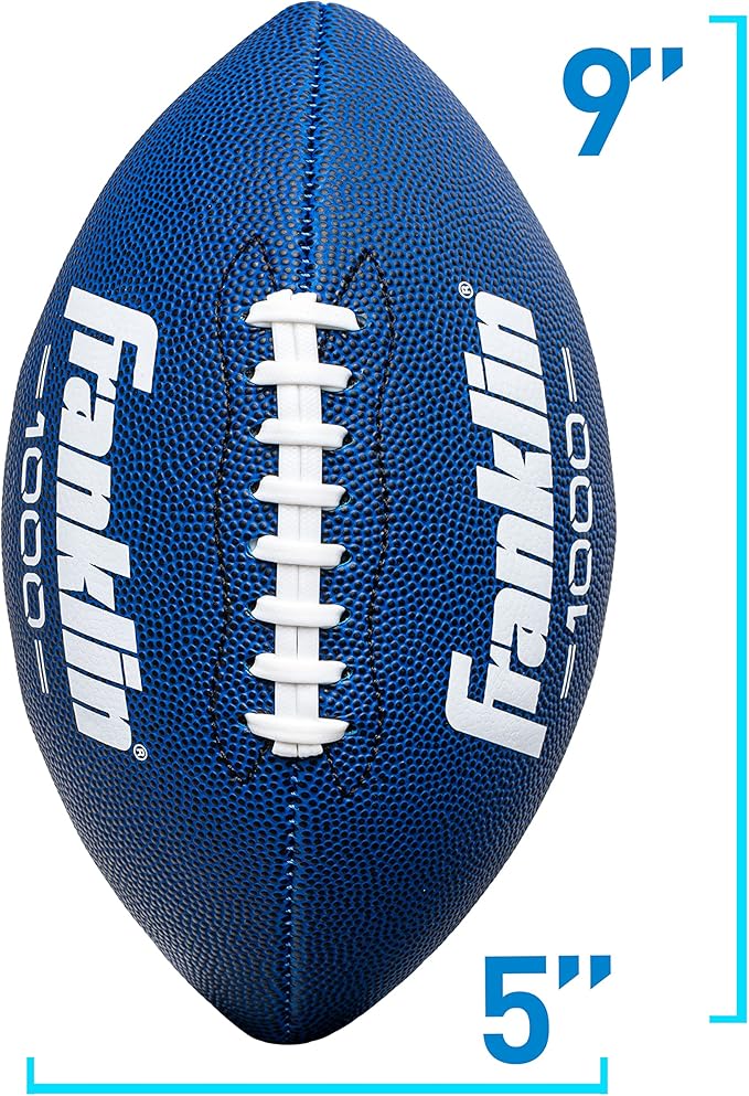 Franklin Sports Youth + Adult Footballs - Extra Grip 1000 Official Size, Junior + Pee Wee Kids - 1 + 12 Packs